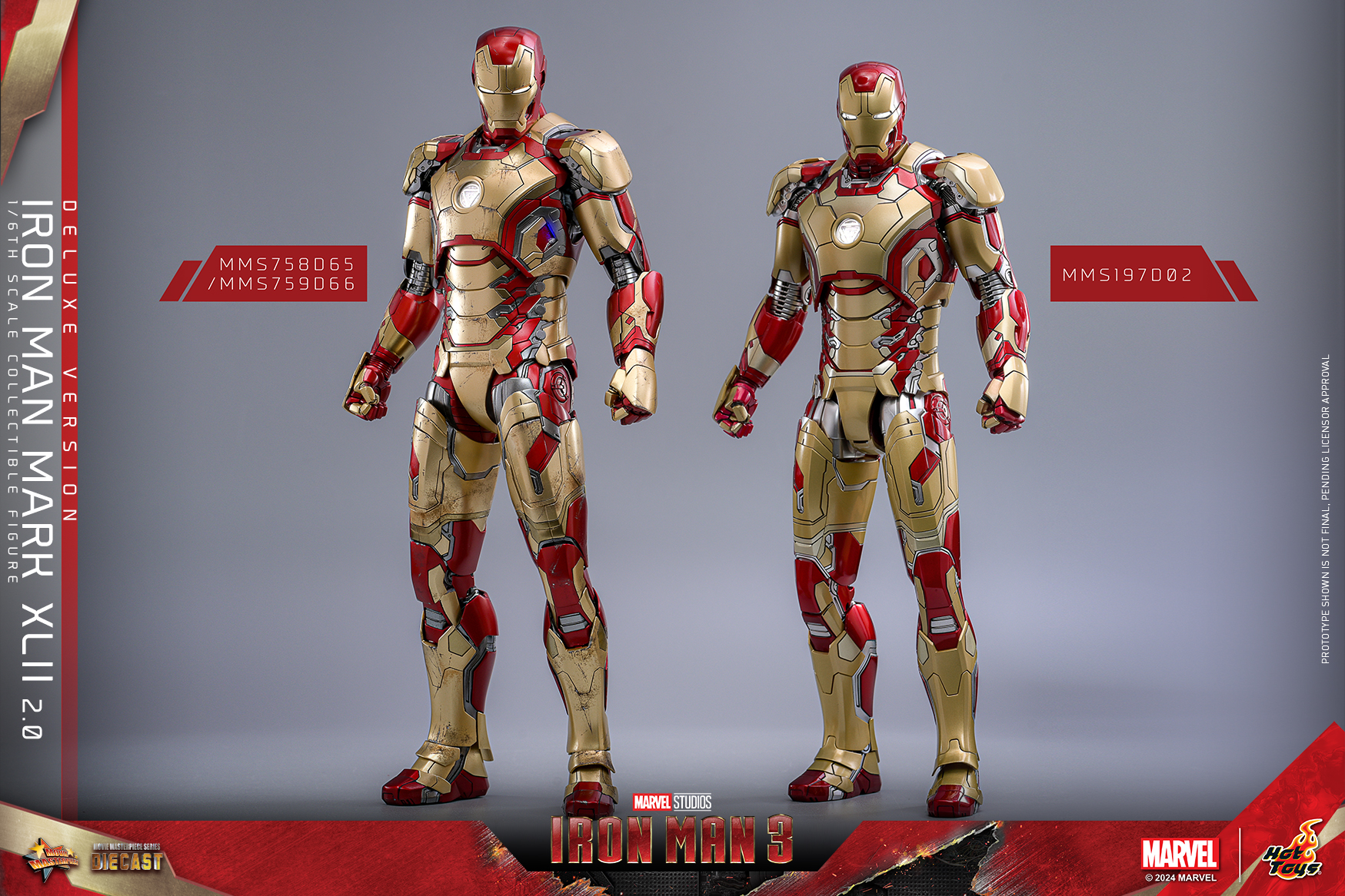 Hot Toys - MMS 759 D66 - Iron Man 3: Iron Man Mark XLII (2.0) 1/6